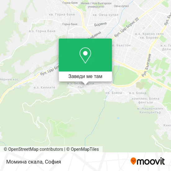 Момина скала карта