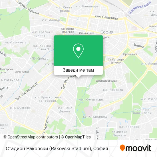 Стадион Раковски (Rakovski Stadium) карта