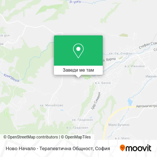 Ново Начало - Терапевтична Общност карта