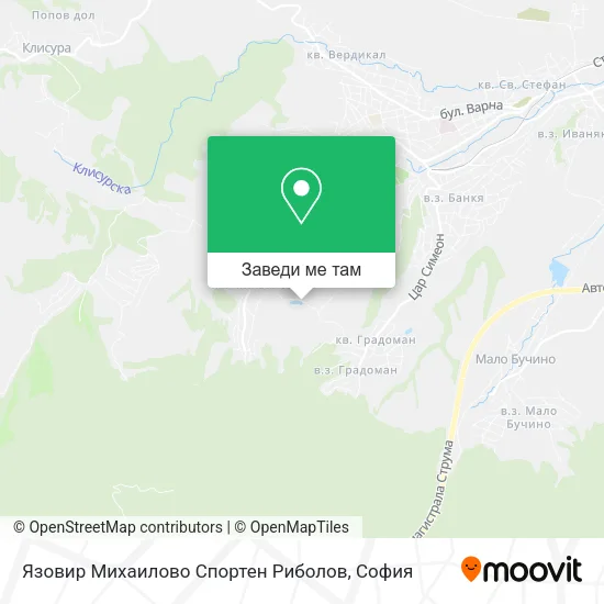 Язовир Михаилово  Спортен Риболов карта