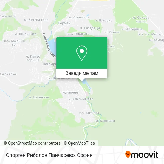 Спортен Риболов Панчарево карта