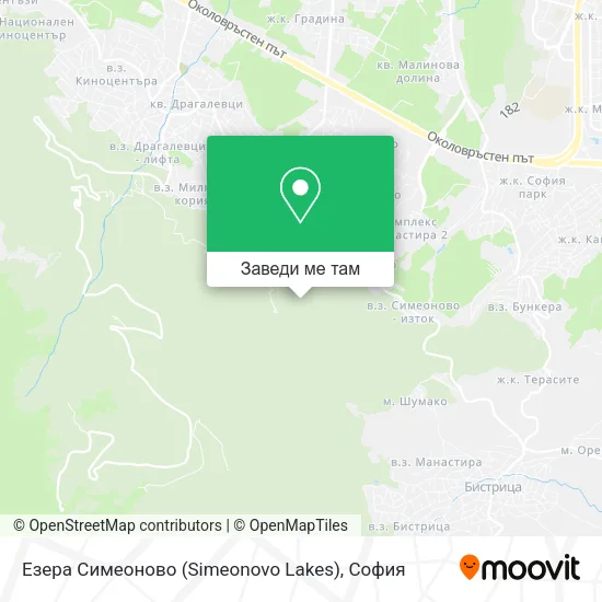 Езера Симеоново (Simeonovo Lakes) карта