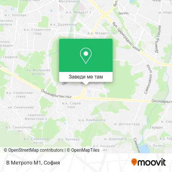 В Метрото М1 карта