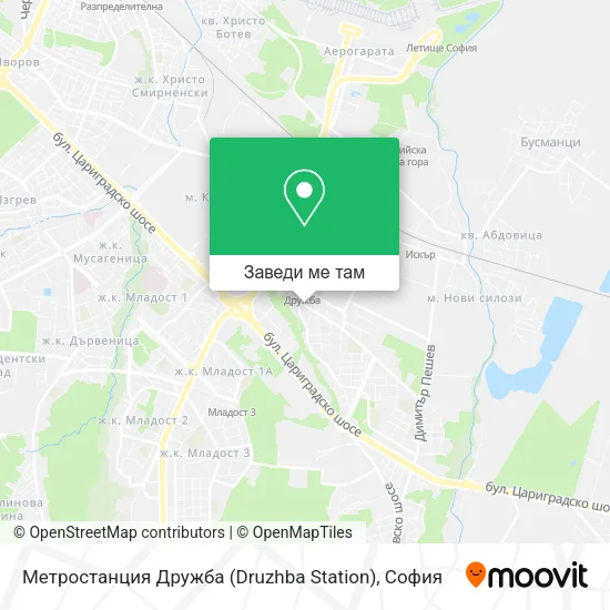 Метростанция Дружба (Druzhba Station) карта