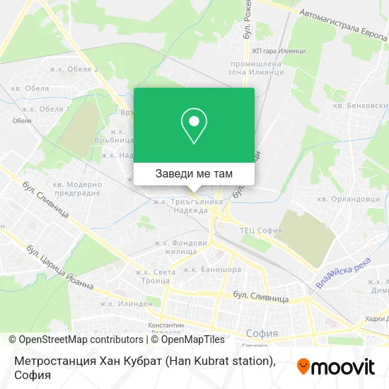 Метростанция Хан Кубрат (Han Kubrat station) карта