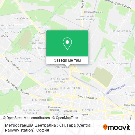 Метростанция Централна Ж.П. Гара (Central Railway station) карта