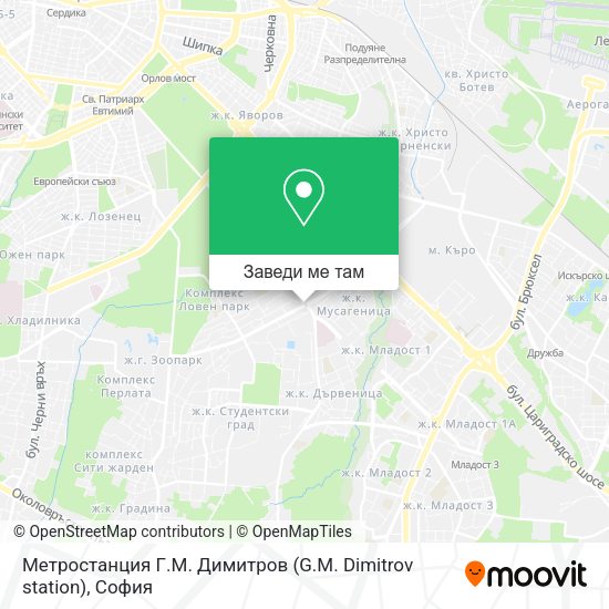Метростанция Г.М. Димитров (G.M. Dimitrov station) карта