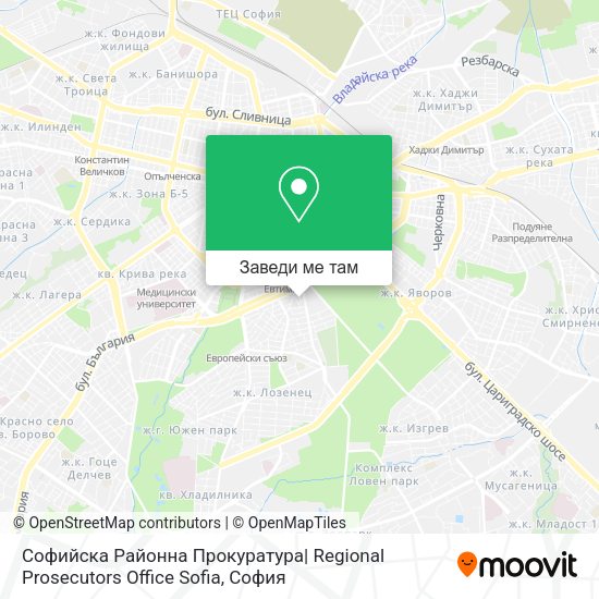Софийска Районна Прокуратура| Regional Prosecutors Office Sofia карта