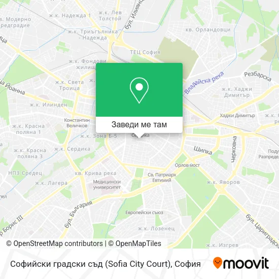 Софийски градски съд (Sofia City Court) карта