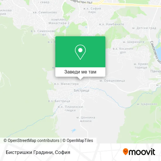 Бистришки Градини карта