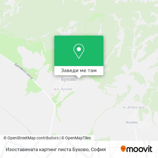 Изоставената картинг писта  Бухово карта