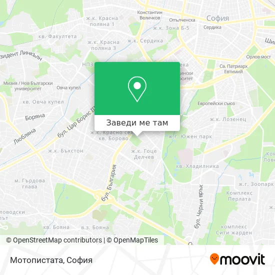 Мотопистата карта