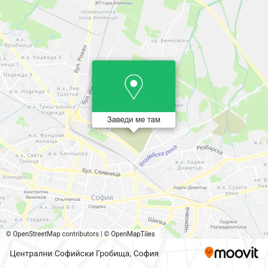 Централни Софийски Гробища карта