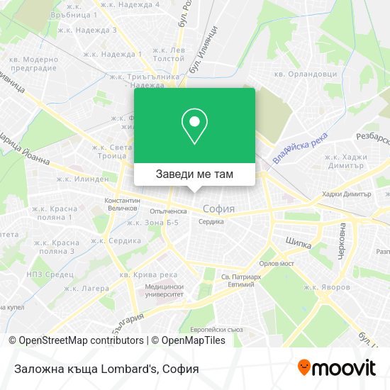 Заложна къща Lombard's карта