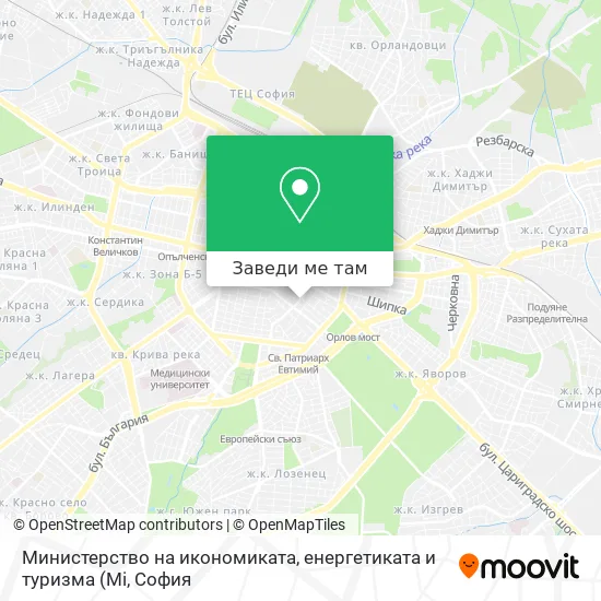 Министерство на икономиката, енергетиката и туризма карта