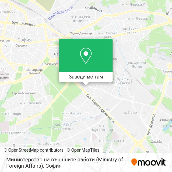 Министерство на външните работи (Ministry of Foreign Affairs) карта