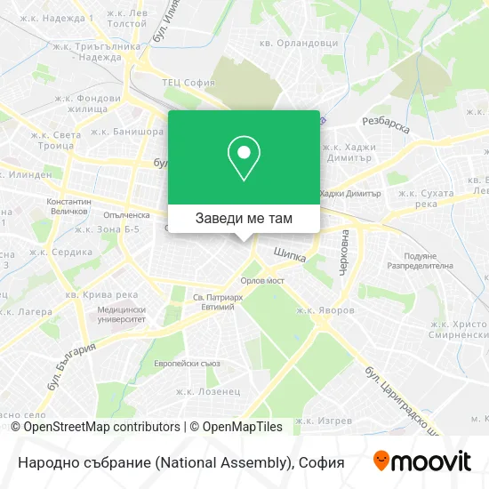Народно събрание (National Assembly) карта