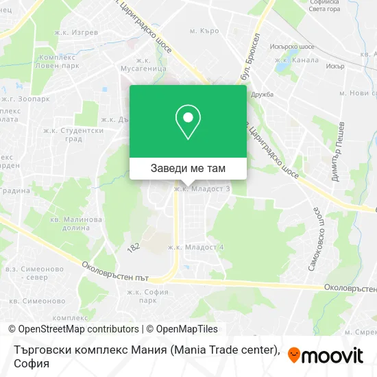 Търговски комплекс  Мания  (Mania Trade center) карта