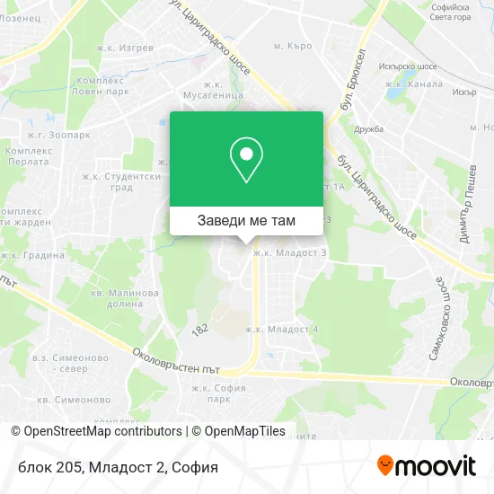 блок 205, Младост 2 карта