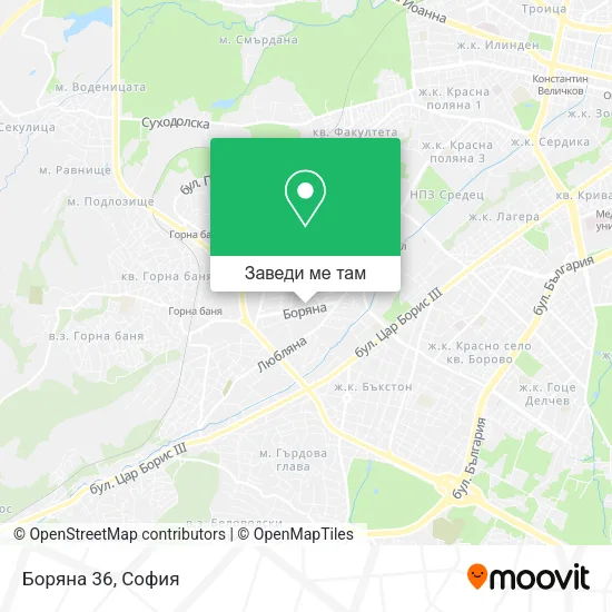 Боряна 36 карта