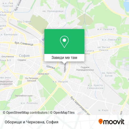 Оборище и Черковна карта
