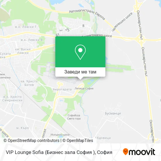 VIP Lounge  Sofia  (Бизнес зала  София ) карта