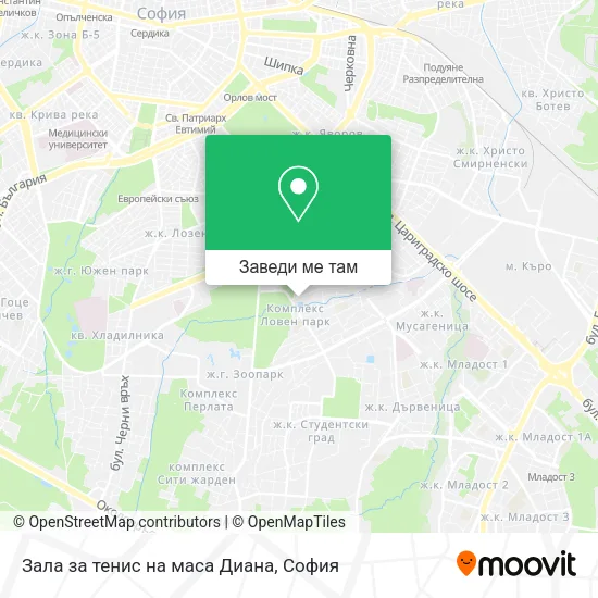 Зала за тенис на маса  Диана карта