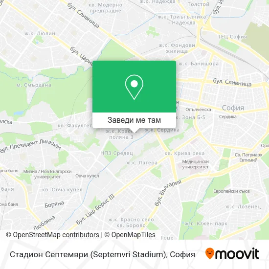 Стадион  Септември  (Septemvri Stadium) карта