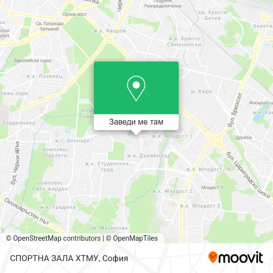 СПОРТНА ЗАЛА ХТМУ карта