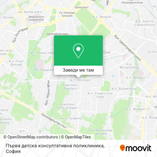 Първа детска консултативна поликлиника карта