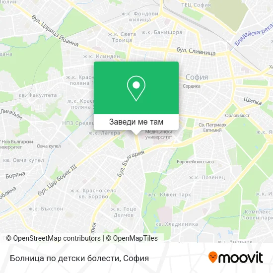 Болница по детски болести карта