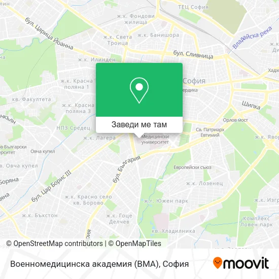 Военномедицинска академия (ВМА) карта