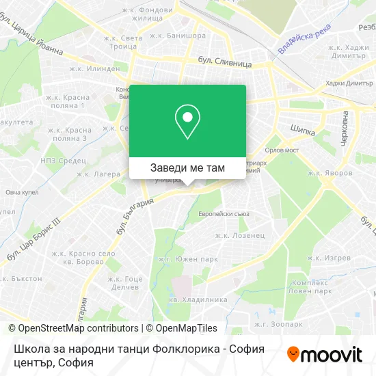 Школа за народни танци Фолклорика - София център карта