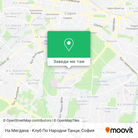 На Мегдана - Клуб По Народни Танци карта