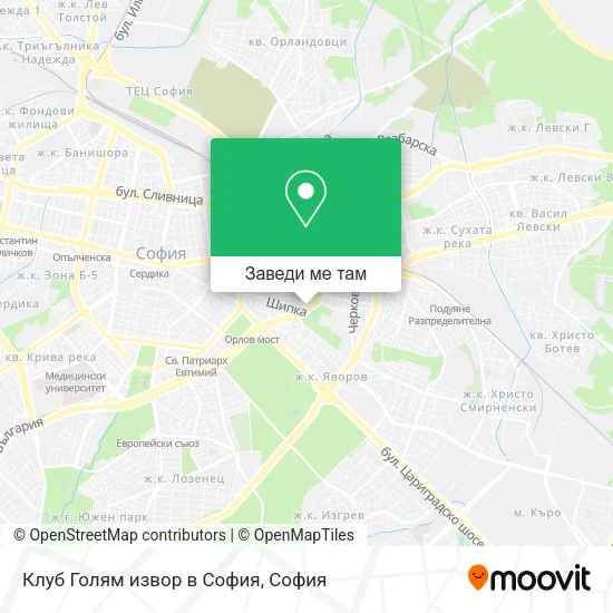 Клуб Голям извор в София карта