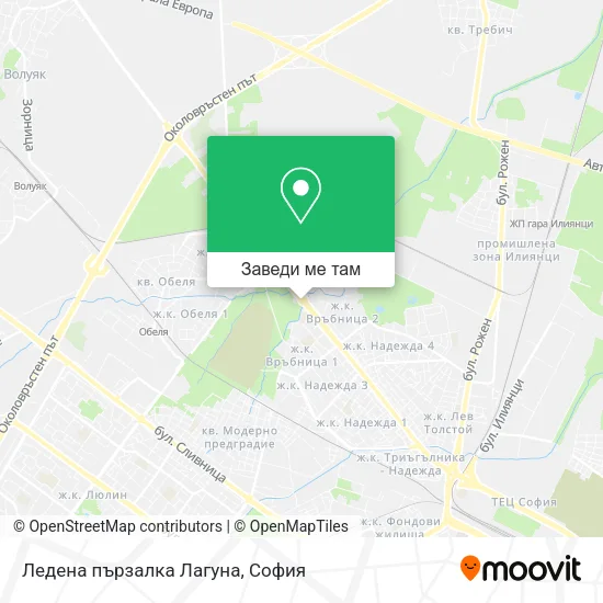 Ледена пързалка Лагуна карта