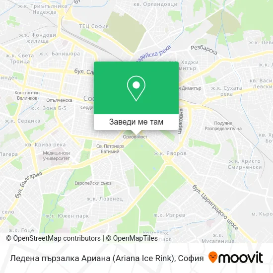 Ледена пързалка Ариана (Ariana Ice Rink) карта