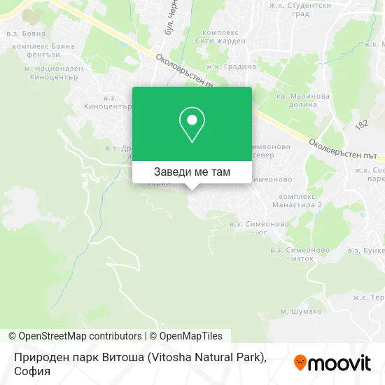 Природен парк Витоша (Vitosha Natural Park) карта