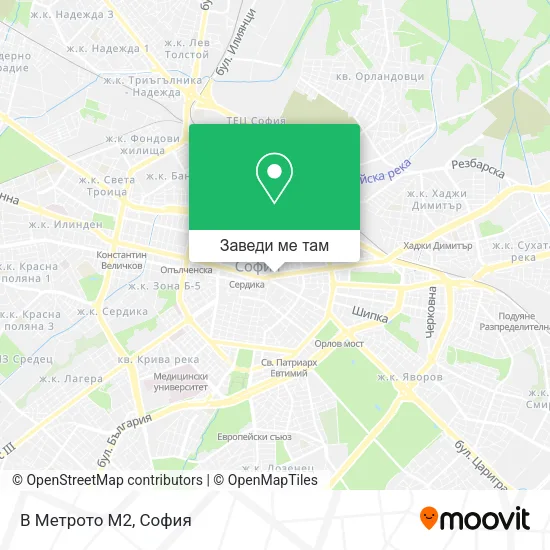 В Метрото М2 карта