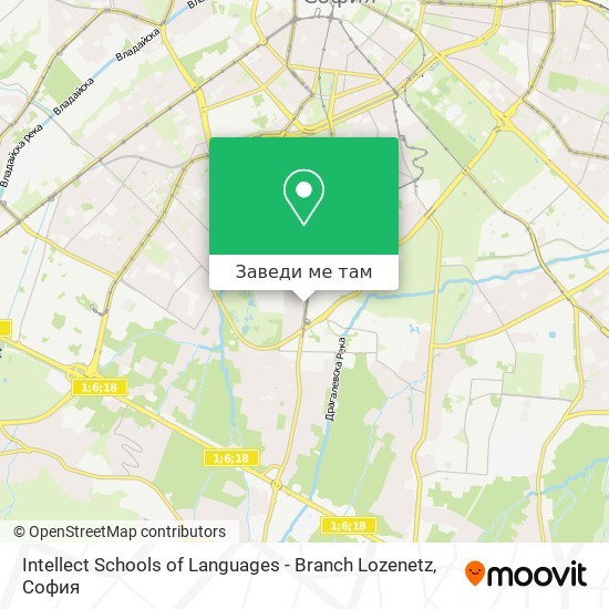 Intellect Schools of Languages - Branch Lozenetz карта