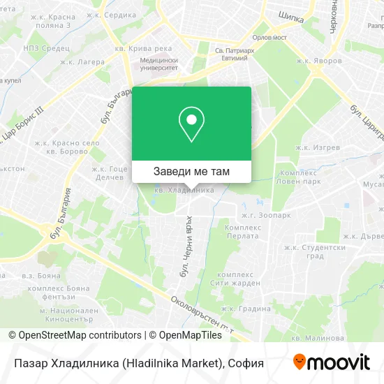Пазар Хладилника (Hladilnika Market) карта