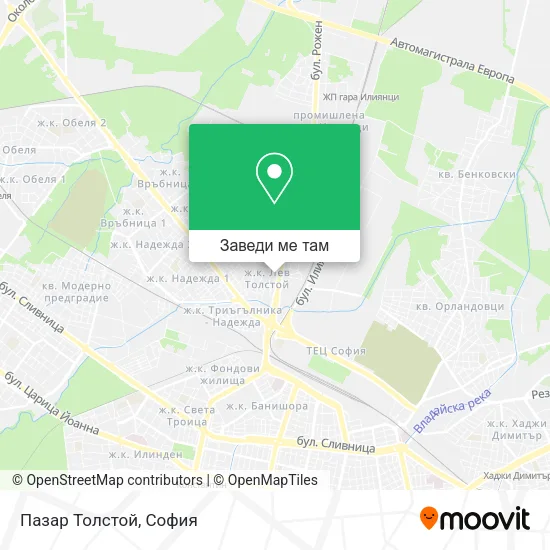 Пазар Толстой карта