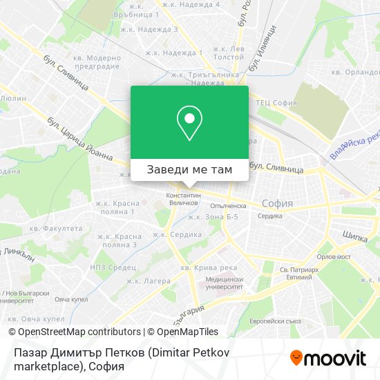 Пазар Димитър Петков (Dimitar Petkov marketplace) карта