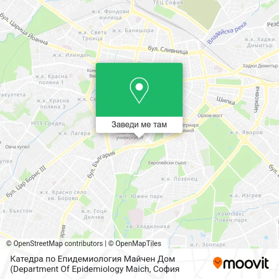 Катедра по Епидемиология Майчен Дом карта