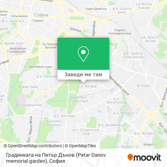Градинката на Петър Дънов (Petar Danov memorial garden) карта