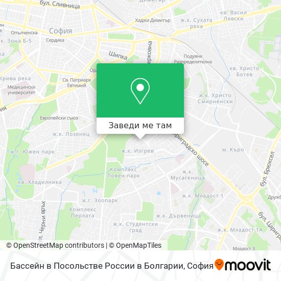 Бассейн в Посольстве России в Болгарии карта