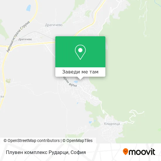 Плувен комплекс  Рударци карта