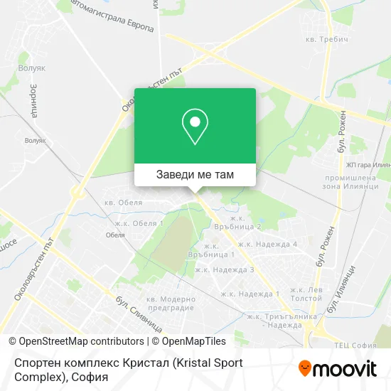Спортен комплекс  Кристал  (Kristal Sport Complex) карта