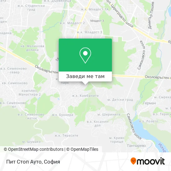 Пит Стоп Ауто карта