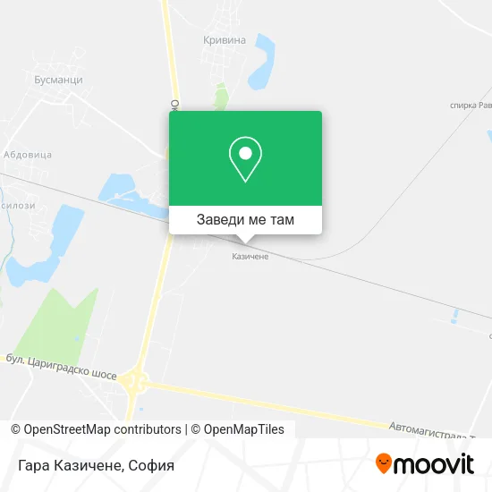 Гара Казичене карта